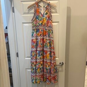 Hale Bob Vibrant Floral Midi Dress